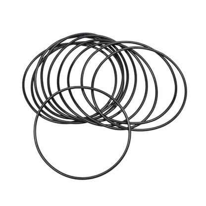 Black 10Pcs O-Rings, Nitrile Rubber O-Rings 2"(50mm) ID - size: 2" ID, 2-1/16" OD