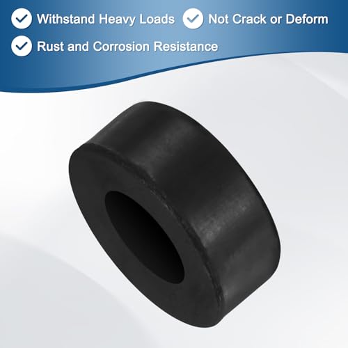 M METERXITY 20-Pack Rubber Spacer 0.39" ID 0.79" OD 0.31" Thick Neoprene Anti Vibration Pads Round Isolation Washers Bushings for Cars/Boats/Home/Machinery, Shock Noise Reduction Pads [Black] - size: 0.39" x 0.79" x 0.31"