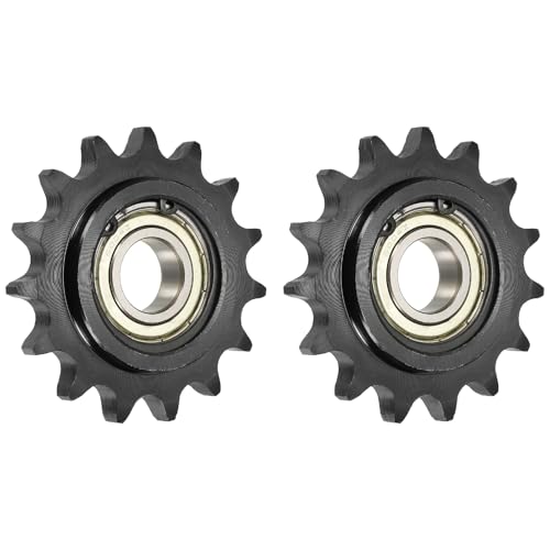 uxcell 2Pcs #50 Roller Chain Idler Sprocket, 20mm Bore 5/8" Pitch 15 Tooth - size: 20mm Bore 5/8" Pitch 15 Tooth