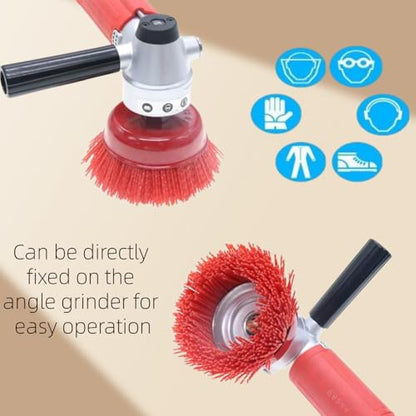 4" Abrasive Filament Nylon Bristle Cup Brush for Removing Rust Corrosion Paint, 5/8"-11 Thread,1PC