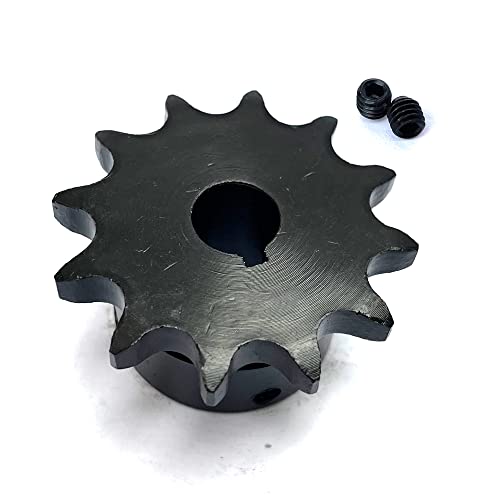 #40 Roller Chain Sprocket B Type 1/2" Bore Rust Prevention Hardened 12 Tooth - size: 1/2" Bore 12 Tooth, style: Apply #40 Roller Chain
