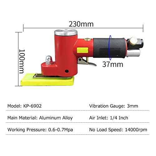 Mini Straight Line Air Polisher,Mini Straight Line Air Sander with 2 Sanding Pads Random Orbital Pneumatic Sander Air-Operated Handheld Polisher Waxer for Auto Body Work Furniture Wood Metal Su