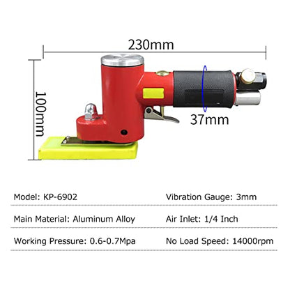Mini Straight Line Air Polisher,Mini Straight Line Air Sander with 2 Sanding Pads Random Orbital Pneumatic Sander Air-Operated Handheld Polisher Waxer for Auto Body Work Furniture Wood Metal Su
