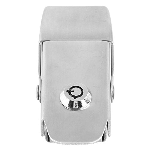 Stainless Steel Spring Toggle Latch Hasp Clamp Cabinet Locking Tool Hardware with Two Keys,Hasp Lock - Twist Knob Keyed Locking Hasp for Small Doors, Cabinets and More