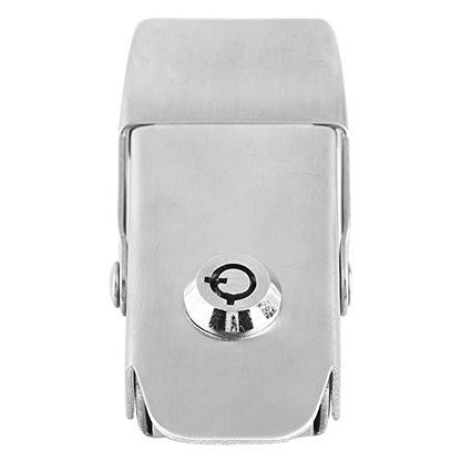 Stainless Steel Spring Toggle Latch Hasp Clamp Cabinet Locking Tool Hardware with Two Keys,Hasp Lock - Twist Knob Keyed Locking Hasp for Small Doors, Cabinets and More