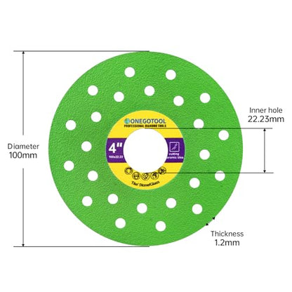 4 inch Tile Cutter Diamond Saw Blade for Angle Grinder Porcelain Ceramic Glass Marble Cutting Tools Grinding disc (3pcs) - size: 4"