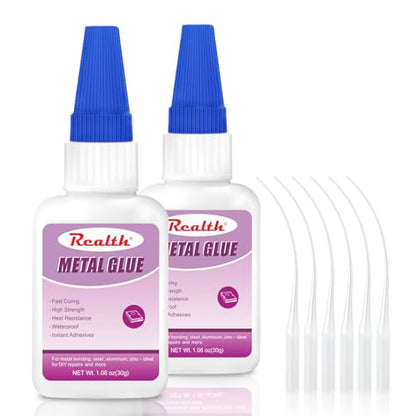Super Glue for Metal 30g 2 Pack Clear Fast Drying - size: 60g, style: Metal Glue