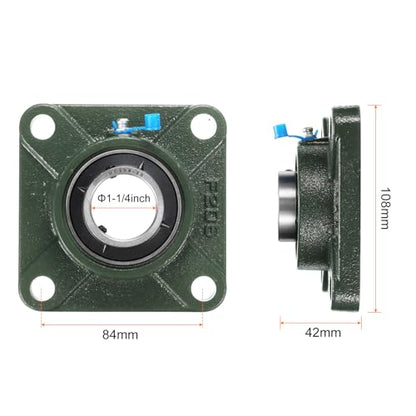 uxcell 2pcs UCF206-20 Pillow Block Bearings 1-1/4 in Bore Self Alignment - size: UCF206-20