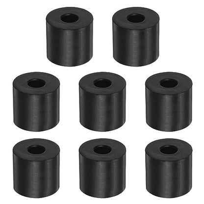 HARFINGTON 8pcs Rubber Spacer 1.2 Inch OD 0.4 Inch ID 1.2 Inch Thick Neoprene Round Anti Vibration Isolation Pads Isolator Rubber Washers Bushings for Home Cars Boat Accessories, Black - size: 10mm x 30mm x 30mm
