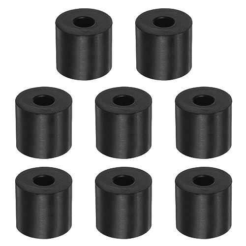HARFINGTON 8pcs Rubber Spacer 1.2 Inch OD 0.4 Inch ID 1.2 Inch Thick Neoprene Round Anti Vibration Isolation Pads Isolator Rubber Washers Bushings for Home Cars Boat Accessories, Black - size: 10mm x 30mm x 30mm