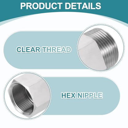 uxcell Pipe Fitting Reducing Adapter, 1" NPT Male x M33 Female 304 Stainless Steel Reducer Connector for Water Oil Air Pressure Gauge, Silver - size: 1" NPT x M33