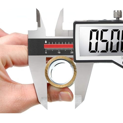 Digital Caliper, 6" Caliper Measuring Tool Extreme Accuracy Waterproof Electronic Vernier Caliper Industrial Stainless Steel Digital, Durable Measuring Tool with Large LCD Screen - color: Red Stainless Steel, size: 6"