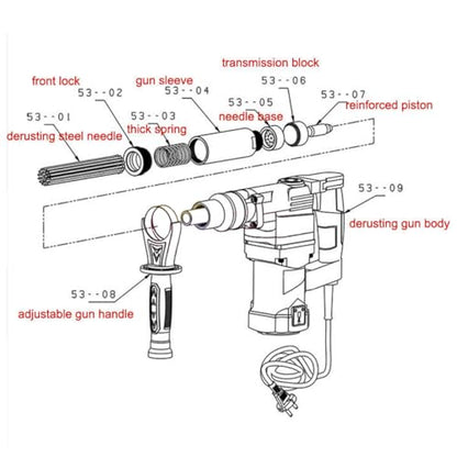 Electric Needle Scaler 110V, 1100W High-Power Pistol Grip Needle Scaler