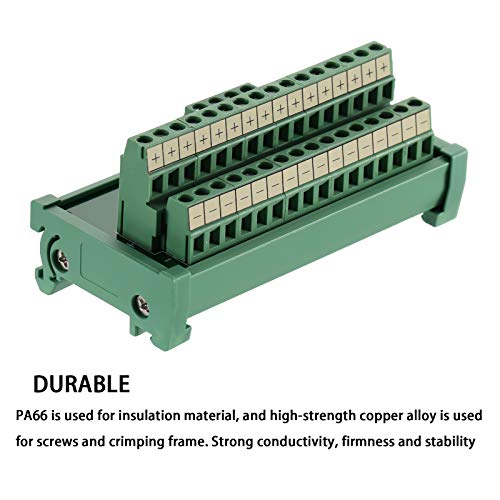 2 in 16 Out 25A DIN Rail Terminal Blocks Distribution Breakout - style: 2 IN 16 OUT