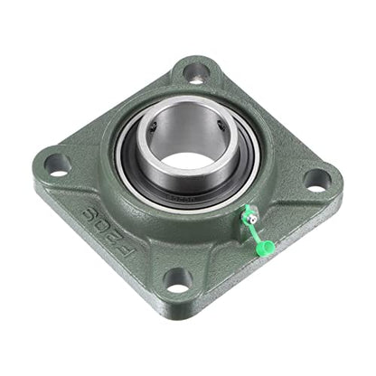 uxcell UCF209 Flange Block Bearings 45mm Bore Cast Iron Bearing Unit Set Screw Lock - size: 45mm
