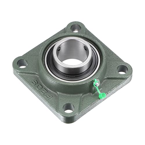 uxcell UCF209 Flange Block Bearings 45mm Bore Cast Iron Bearing Unit Set Screw Lock - size: 45mm