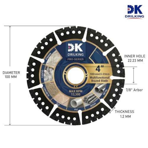 4 inch Diamond Blades, Multi-Purpose Metal Cutting Wheel - 3 Pack - size: 4"