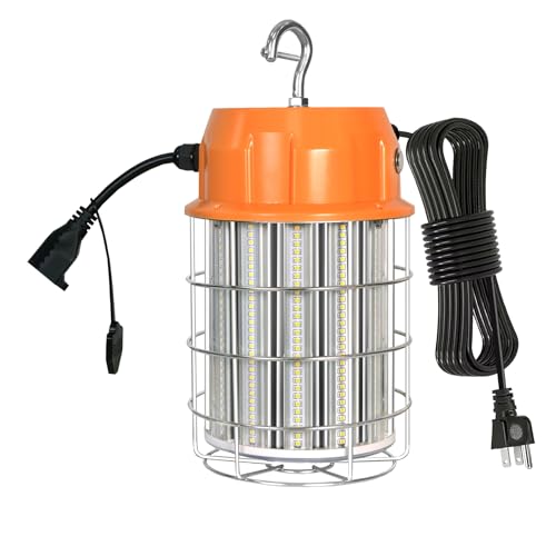 TSEXES 100W LED Temporary Construction Work Light,5000K,13000Lm,Plug-n-Play - color: Orange-100W