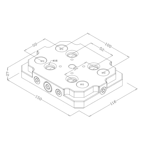 XinDian Quick Zero Point plate D52L - style: D52-L