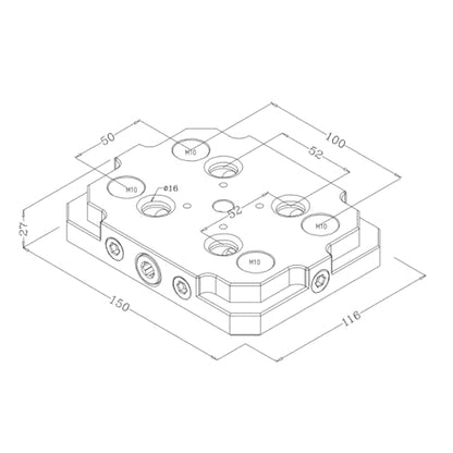 XinDian Quick Zero Point plate D52L - style: D52-L
