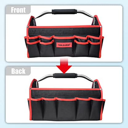 TOOLEAGUE 19 Inches Heavy Duty Tool Bag 25 Pockets,1680D Fabric Tool Bags