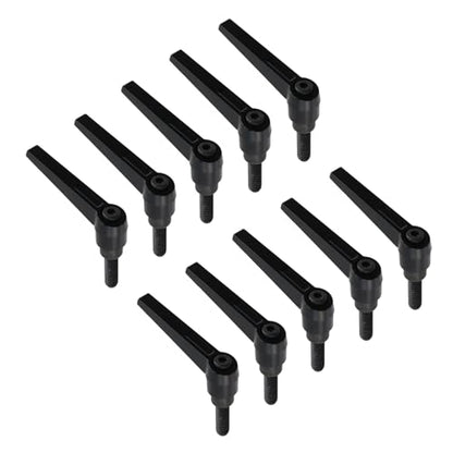Bitray 10Pcs Adjustable Clamping Lever M8x25mm Quick Release Handle Black
