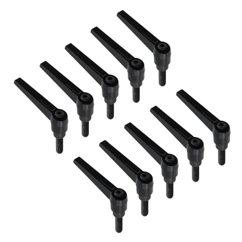 Bitray 10Pcs Adjustable Clamping Lever M8x25mm Quick Release Handle Black