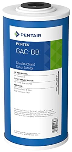 Pentair Pentek GAC-BB Big Blue Granular Activated Carbon Water Filter - size: Pack of 1, style: 10" x 4.5"