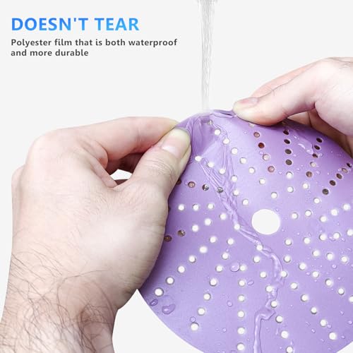 6 in - 50 Pcs Ceramic Multi-Hole Sanding Disc, Assorted Grits 80,120,180,220,320,400 Hook and Loop Sanding Disc, Premium Option for Metal Wood, Stock Removal, Fine Finishing - style: 6in - Variety Pack-A