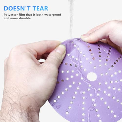 6 in - 50 Pcs Ceramic Multi-Hole Sanding Disc, Assorted Grits 80,120,180,220,320,400 Hook and Loop Sanding Disc, Premium Option for Metal Wood, Stock Removal, Fine Finishing - style: 6in - Variety Pack-A