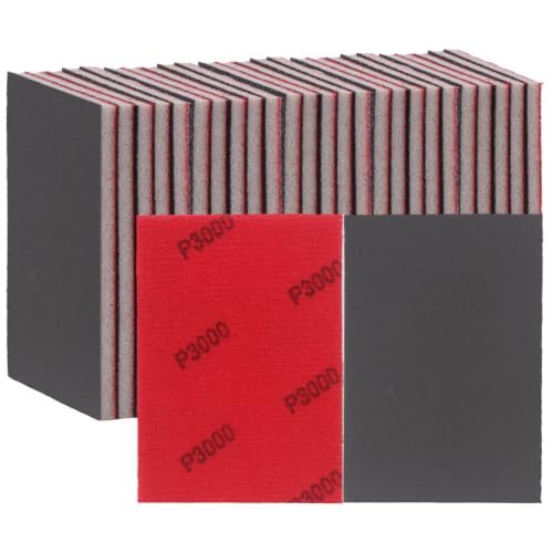 30PCS Sanding Sponge Set Ultra Fine Soft Hand Sander Block 3000Grit - size: #3000 Particle size