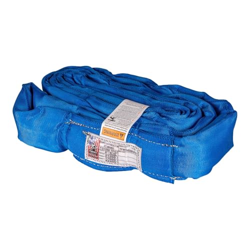 Flexi-Grip Blue 8 ft Endless Round Sling, 21,200 lb. Vertical Capacity, Heavy Duty Lifting Sling, USA Made - color: 07 Blue - Vertical Capacity 21,200 lbs, size: 8FT