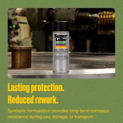 Super Lube Metal Protectant & Corrosion Inhibitor - Aerosol Spray - Anti-Rust & Anti-Corrosion - NSF Food Grade Lubricant - Marine & Industrial - Moisture Displacing Lubricant - 11 oz Aerosol (83110)