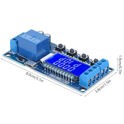 Emoshayoga XY LJ02 Electronic Delay Timer Module Cycle Relay Switch Circuit Delayed Power Off 6 30V LCD Display