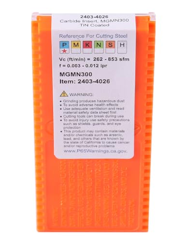 Accusize Industrial Tools Mgmn300 Tin Coated Carbide Inserts, 10 Pcs/Box, 2403-4026x10 - size: MGMN300