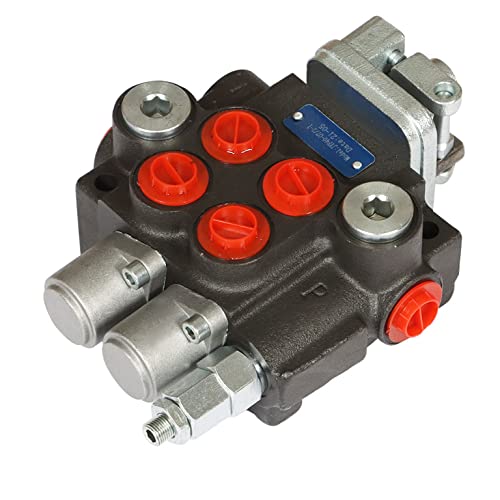 2 Spool Hydraulic Control Valve 3600 PSI, 11GPM Adjustable Hydraulic Directional Control Valve for Tractor Loader
