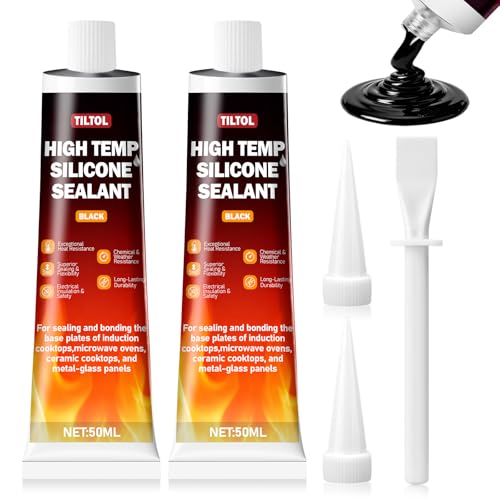 High-Temperature-Resistant Silicone sealant, Heat-Resistant Silicone sealant, Heat-Insulating, Waterproof, Quick-Drying Specialty Adhesive—Suitable for Grills, ovens, microwaves