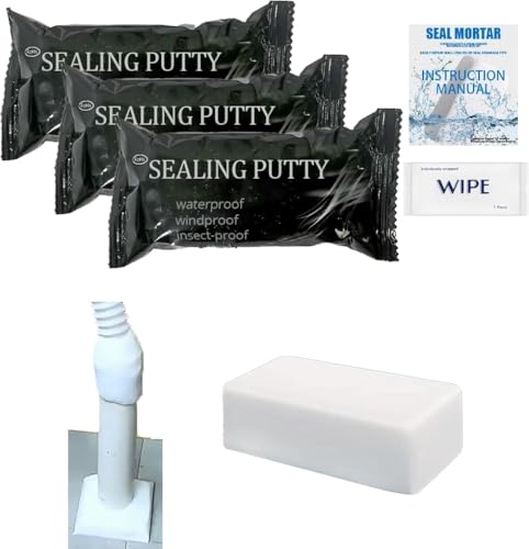 White Plumbers Putty, 3 Pack Moldable Sealing Clay