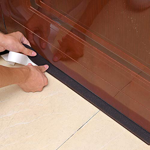 Neoprene Foam Strip Roll by Dualplex, 3" Wide x 10' Long 1/4" Thick, Weather Seal High Density Stripping with Adhesive Backing – Weather Strip Roll Insulation Foam Strips - size: 3" Wide x10' Long 1/4" Thick