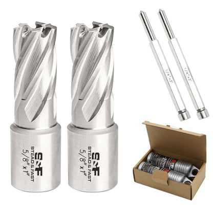 S&F STEAD & FAST Annular Cutter Set 2 Pcs, 5/8" x 1" DOC, Mag Drill Bits - style: 2P-5_8x1