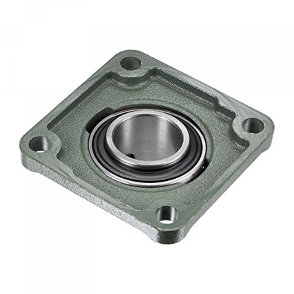uxcell UCF210 Flange Block Bearings 50mm Bore Cast Iron Bearing Unit Set Screw Lock - size: 50mm