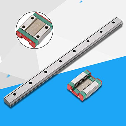 LML12B Linear Rail 12mm Mini Bearing Steel Rail Slide Rail+ Slide Block Variety Length (200mm)