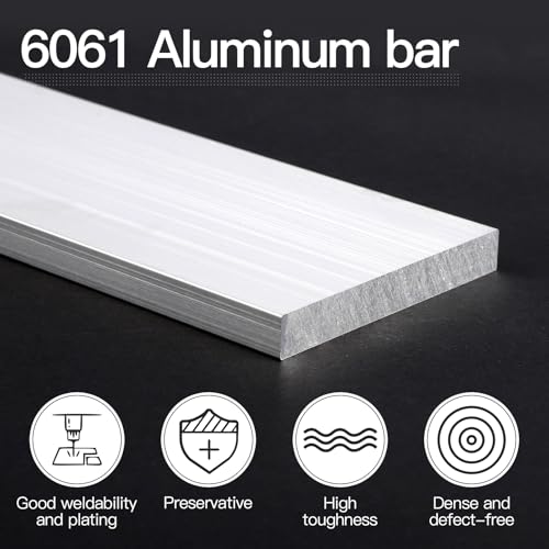 3/8" (10mm) X 3"(75mm) Square Aluminum Flat Bar 12" Long, 2 Pieces 6061 General Purpose Plate T6511 Solid New Mill - size: 3/8x3x12inch