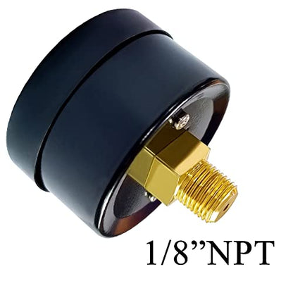 Beduan Air Pressure Gauge for Air Compressor 1-1/2" Dial Center Back Mount, 1/8" NPT,0-200 Psi - size: 1/8" NPT, style: 200 Psi