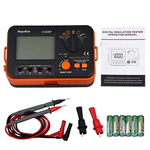 Megaohm Meter 1000V, Megohmmeter Insulation Resistance Tester - color: RQ-US-T6-VC60B