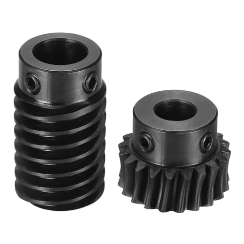 uxcell Worm Gear Set 1 Mod 20T 1:20 Reduction Rate,Gear 8mm,Rod 10mm Bore - size: Gear 8mm, Rod 10mm Bore