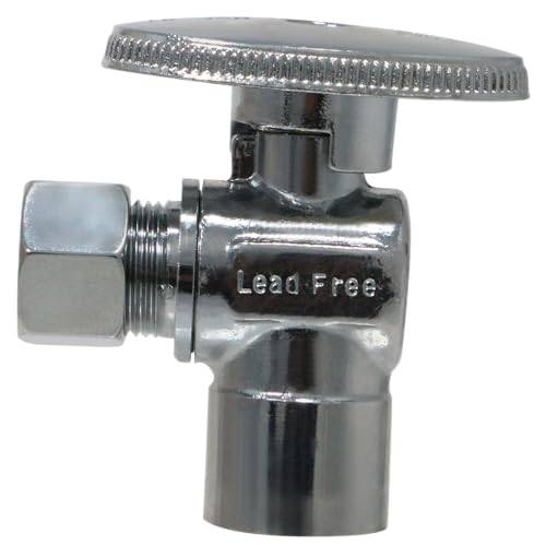 5 Pack XFITTING 3/8" OD Compression x 1/2" Sweat Angle Valve - size: .5" Sweat x .375" Angle