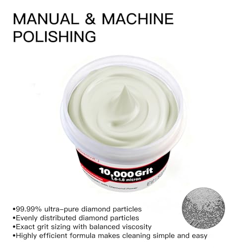 Diamond Paste Polishing Compound, 10,000 Grit, 50 G, Light Scratch Removal - size: 10,000Grit, style: 1.78 oz (50g)