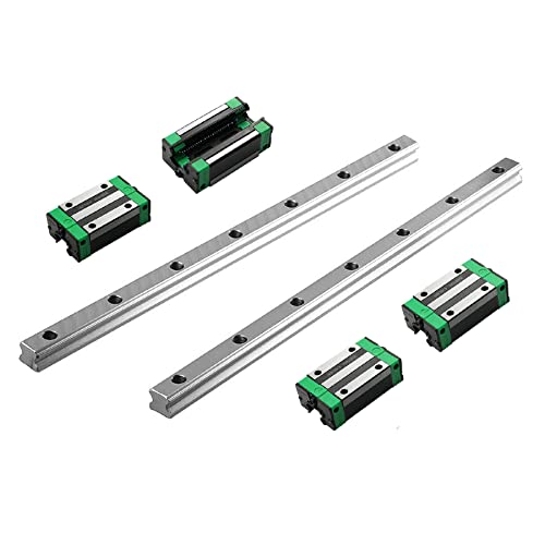 Linear Rail 2PCS HGR20 600mm Linear Guide Rail HGH20CA HGH20 Linear Slide Rail + 4PCS HGH20CA Carriage Slider Block CNC Kit for DIY CNC Routers Lathes Mills - size: 600mm, style: Green HGR20