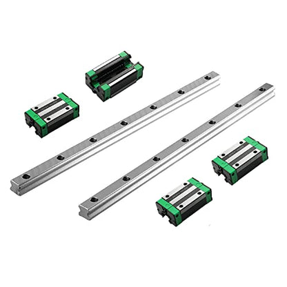 Linear Rail 2PCS HGR20 600mm Linear Guide Rail HGH20CA HGH20 Linear Slide Rail + 4PCS HGH20CA Carriage Slider Block CNC Kit for DIY CNC Routers Lathes Mills - size: 600mm, style: Green HGR20